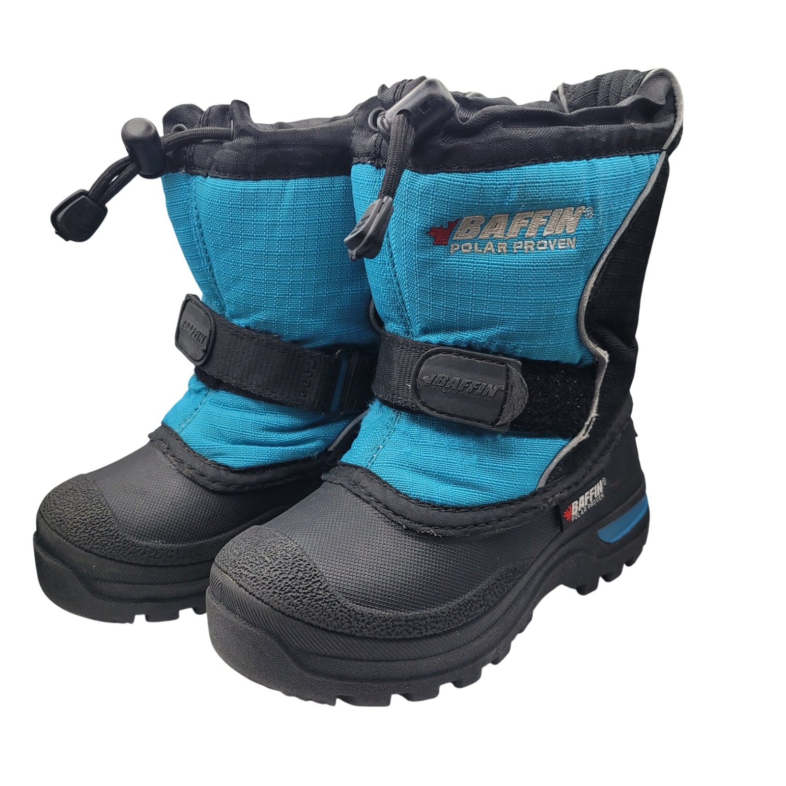 Baffin Boys Mustang Snow Boots Blue Black Size 10 Removable Liner